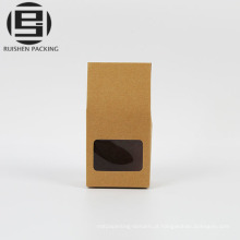 Caixas de embalagem de papel kraft marrom com alças de patch